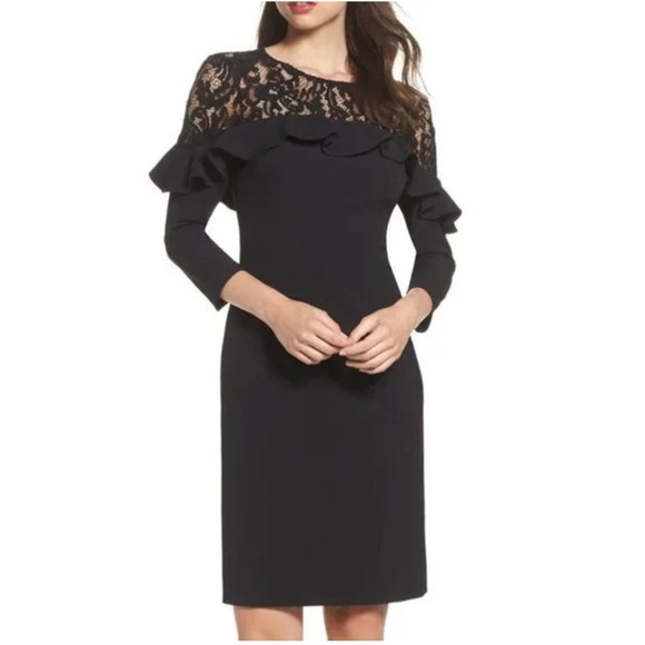 Eliza J Dresses & Skirts - ELIZA J Cocktail Lace Yoke Sheath Dress Size 10​